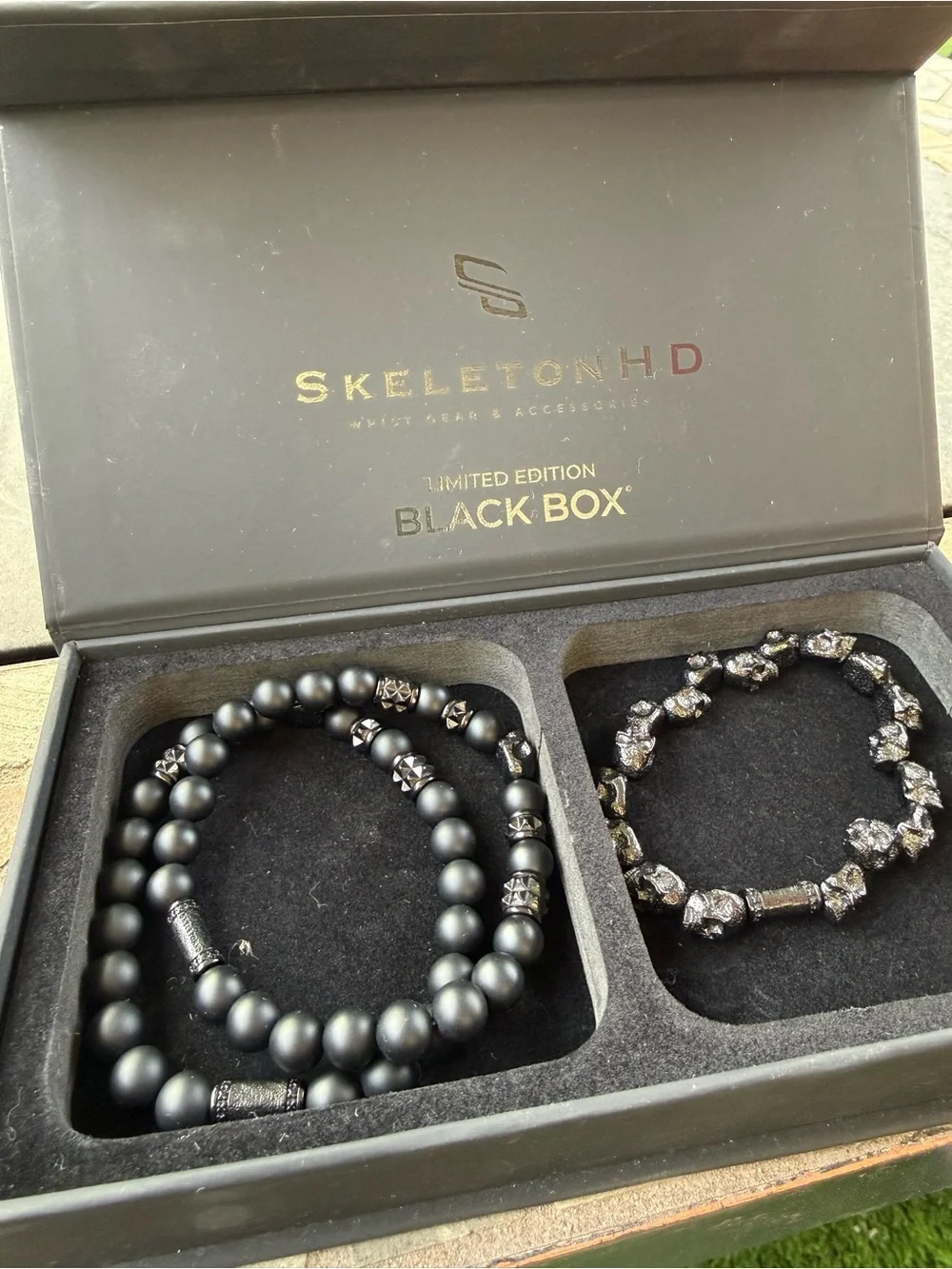 Limited Edition Matte Black Bead Bracelet Set